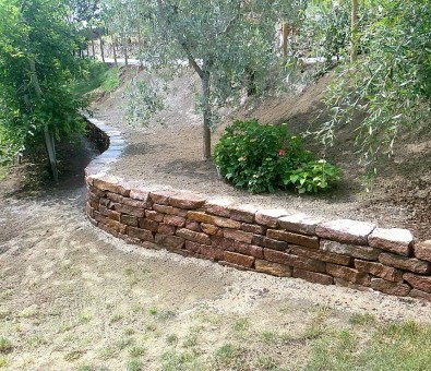 garten stein trockenmauer